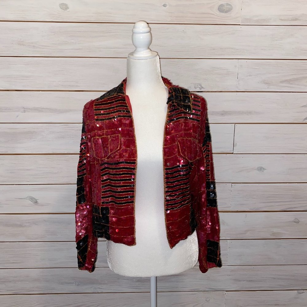 Joseph Le Bon Vintage Sequin Patchwork Jacket